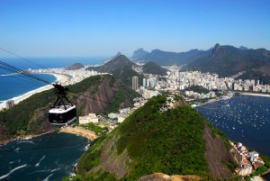 O "bondinho" do Pão de Açúcar, teleférico que une duas emblemáticas montanhas do Rio de Janeiro, completou cem anos desde a sua construção, que na altura contou com o trabalho de operários portugueses, Rio de Janeiro, 29 de outubro de 2012. Foto: LUSA 