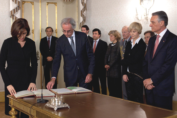 Ana Rita Gomes Barrosa durante a cerimonia de posse do cargo de secretária de Estado da Administração Local e da Reforma Administrativaem cerimónia realizada no Palácio de Belém, com a presença do Presidente da República, Cavaco Silva, Presidente da Assembleia da República, Assunção Esteves e do Primeiro Ministro, Passos Coelho, Lisboa, 01 de fevereiro. 