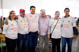 Maria de Fátima, Joaquim Manoel, Mário Nelson, Fernando Gonçalves, Suzel Leal e Antônio Leal, presidente da Associação. Foto: André Patroni