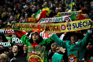 A festa foi lusa no Estádio Friends Arena, em Solna, na Suécia. Foto: Mário Cruz/Lusa.