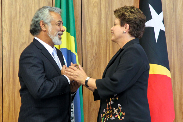 Foto/Arquivo: Presidente Dilma Rousseff e o primeiro-ministro do Timor Leste, Xanana Gusmão, em 2011. Foto: Roberto Stuckert Filho/PR