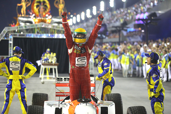 Última escola a passar pela Marquês de Sapucaí Unidos da Tijuca com a história de um dos maiores ídolos brasileiros, Ayrton Senna, campeã 2014. Foto: Fernando Maia | Riotur