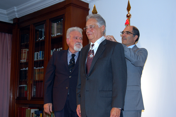 Fernando Henrique com Antonio dos Ramos e Paulo Machado. Foto Mundo Lusíada