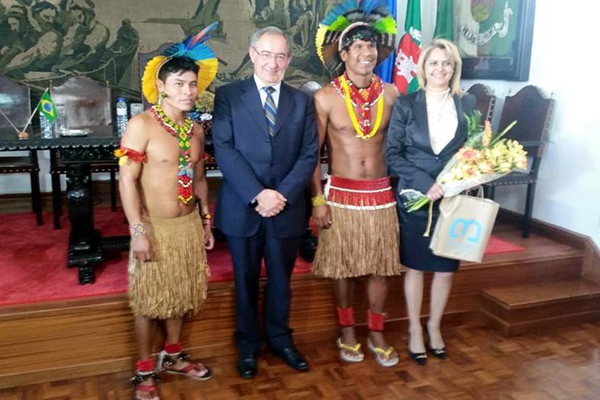 Celebração do Dia da Comunidade Luso Brasileira, em Belmonte, com o secretário de Estado das Comunidades, José Cesário, autarcas e representantes da Prefeitura de Porto Seguro e Índios Pataxós. 