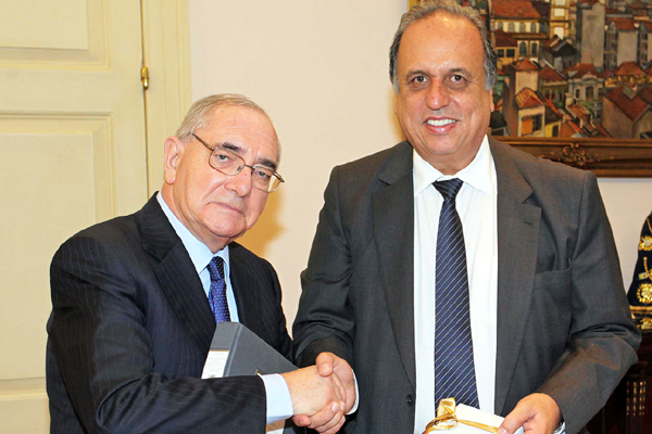 Governador Luiz Fernando Pezão recebe o Ministro de Relações Exteriores de Portugal, Rui Machete. Foto Marcelo Horn